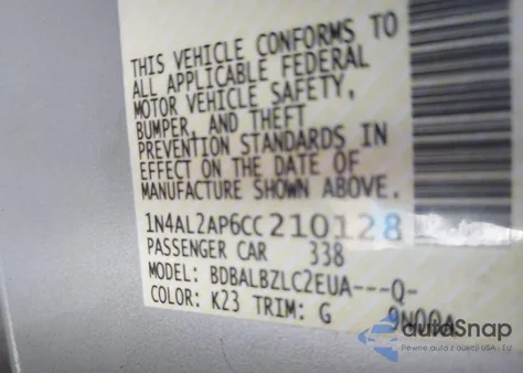 2012 Nissan Altima 2.5 S from USA, damaged, VIN 1N4AL2AP6CC210128